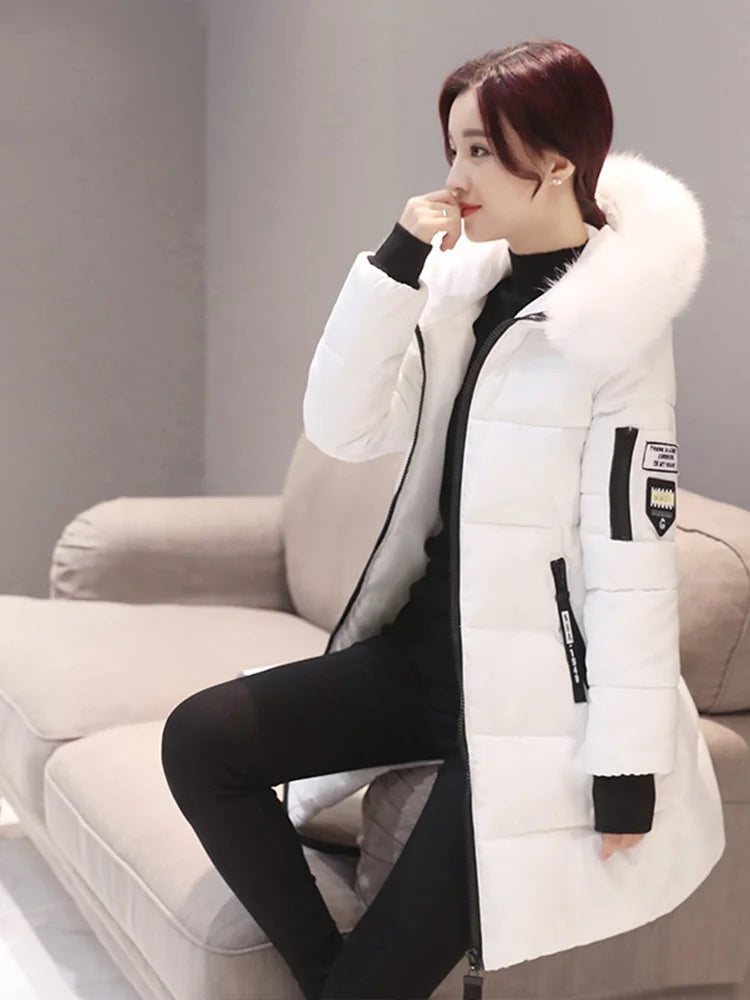 Women's Extra-Long Hooded Puffer Coat – Trend Warm Winter Jacket