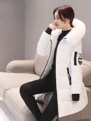 Women's Extra-Long Hooded Puffer Coat – Warm Winter Parka Jacket