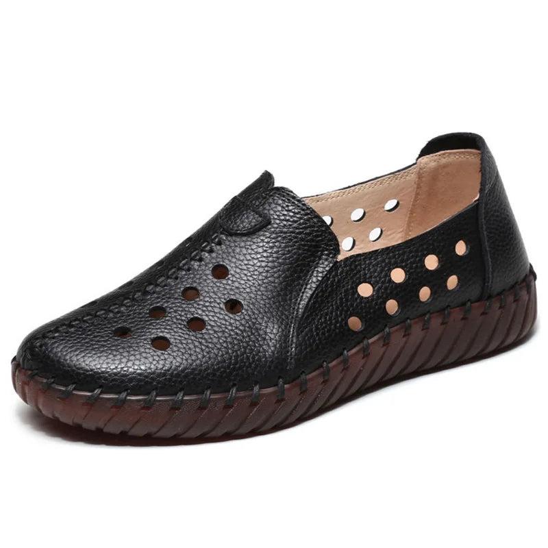 Women's Leather Vintage Loafers (Wb134 Black A) – Shop at OWNLUXE