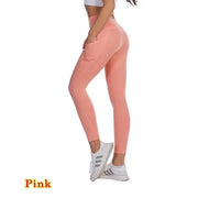 High-Waist Yoga Tummy-Control Ruched Leggings | OWNLUXE