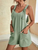 Load image into Gallery viewer, Women&#39;s Summer Romper with Lace Up Detail
