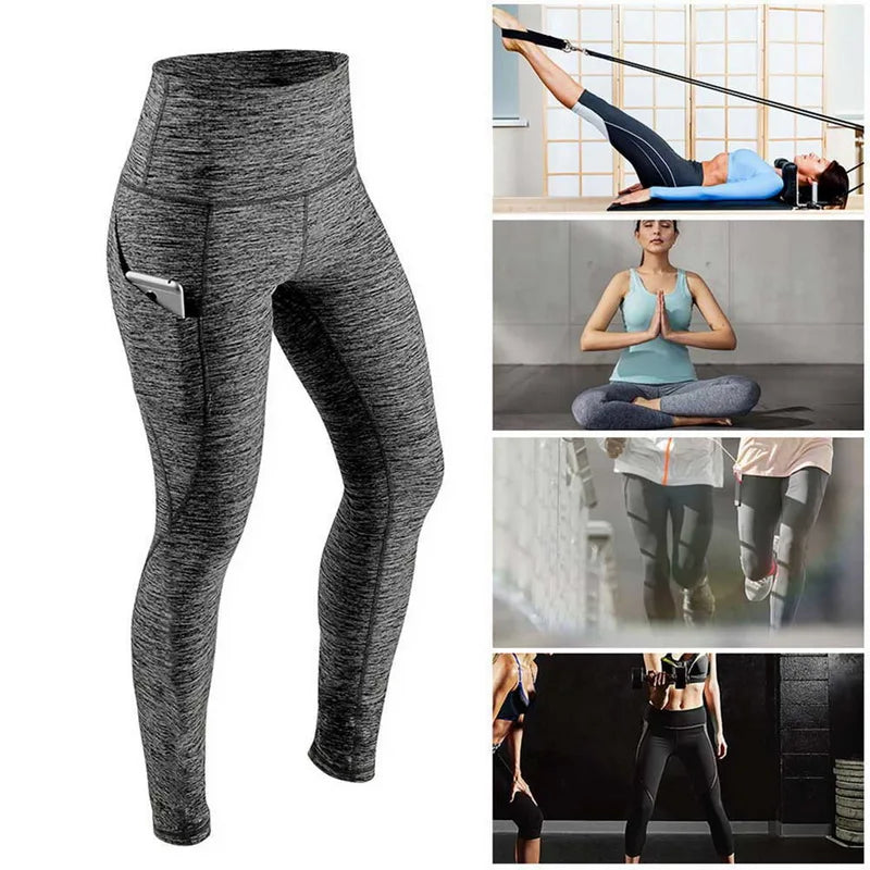 High-Waist Yoga Tummy-Control Ruched Leggings | OWNLUXE
