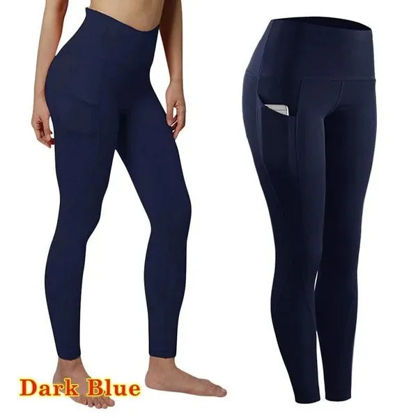 High-Waist Yoga Tummy-Control Ruched Leggings | OWNLUXE