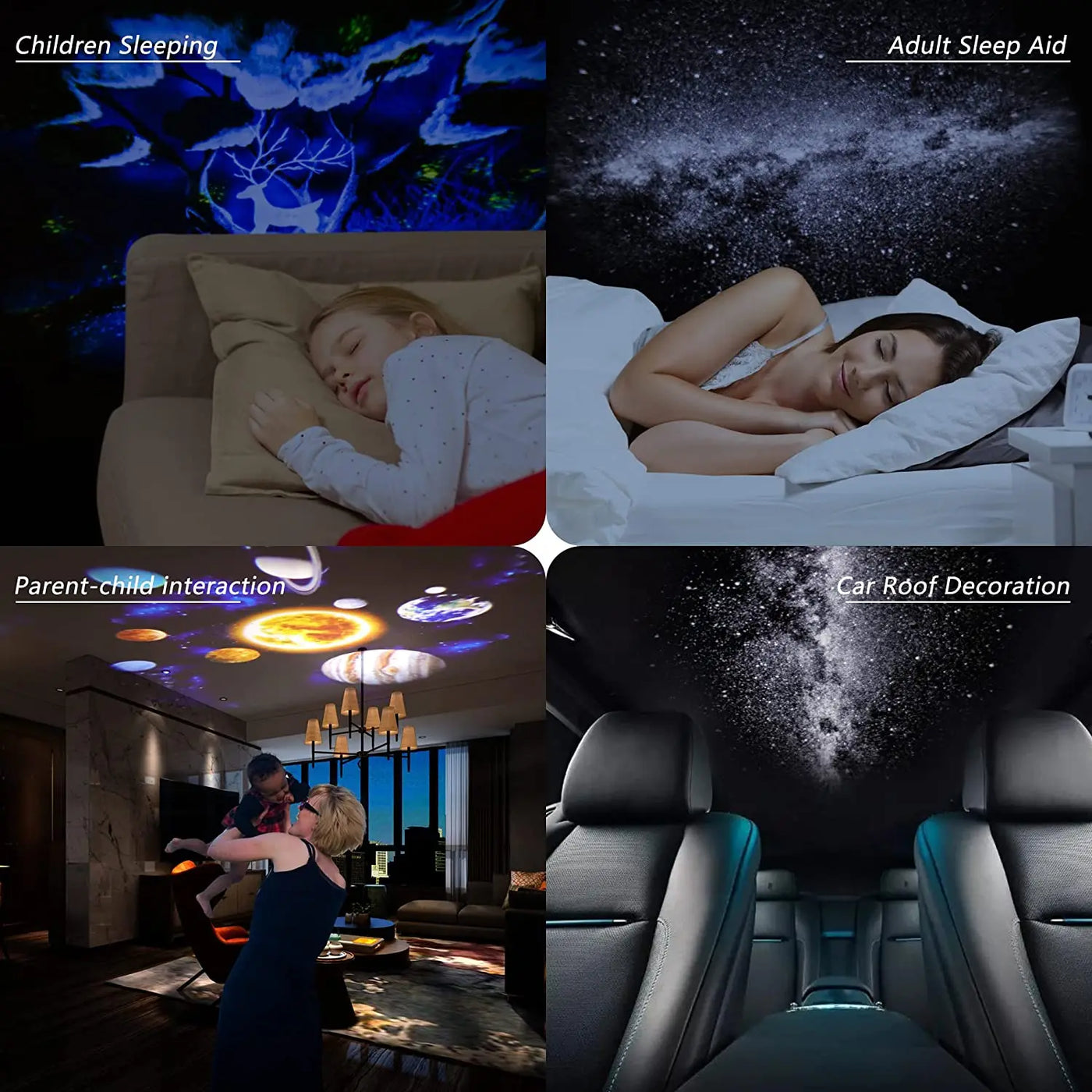 Galaxy Projector Night Light - 360° Rotating Starry Sky Planetarium Lamp