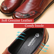 Women's Leather Vintage Loafers (Wb134 Black A) – Shop at OWNLUXE