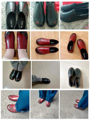 Women's Leather Vintage Loafers (Wb134 Black A) – Shop at OWNLUXE