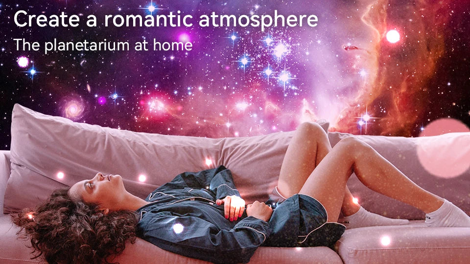Galaxy Projector Night Light - 360° Rotating Starry Sky Planetarium Lamp