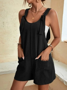 Women's Summer Romper with Lace Up Detail