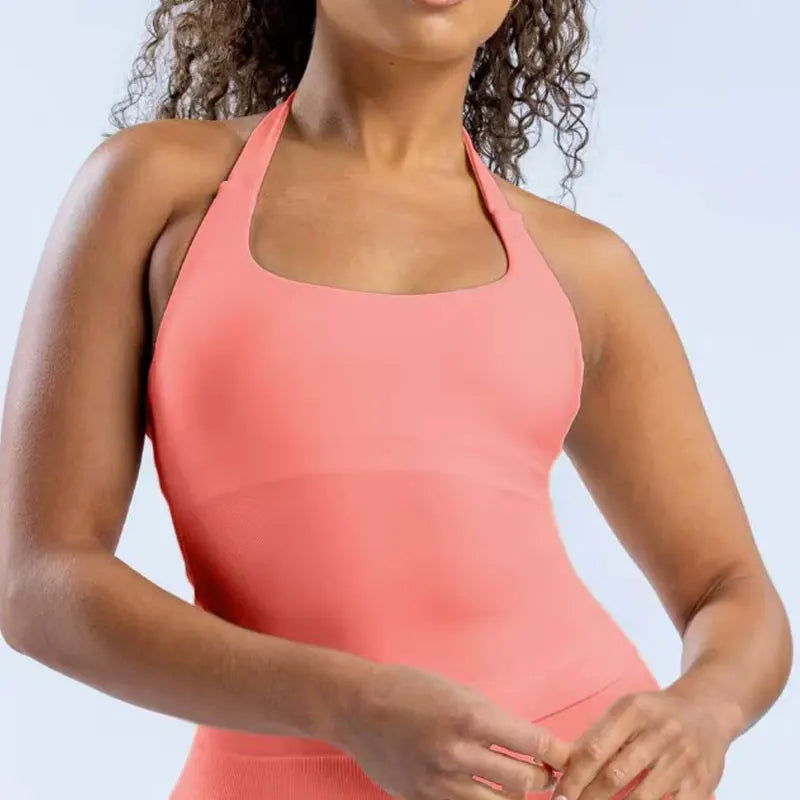 Built-In Bra Seamless Nylon Yoga Tank Top | OWNLUXE