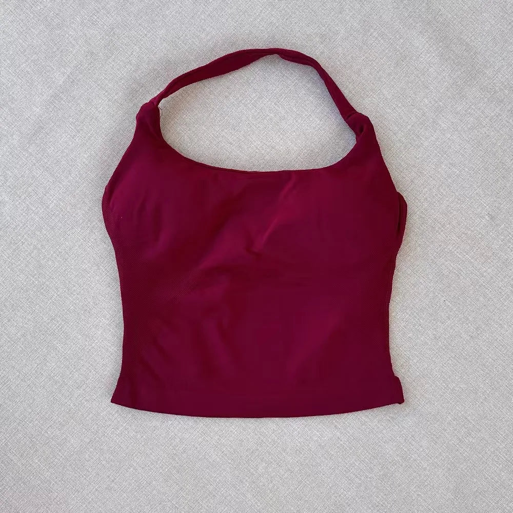 Built-In Bra Seamless Nylon Yoga Tank Top | OWNLUXE