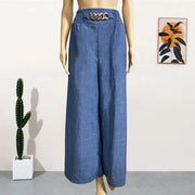 High Waist Solid Color Wide Leg Pants Summer Chic Loose | OWNLUXE