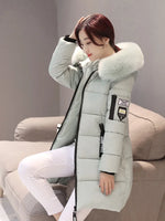 Load image into Gallery viewer, Women’s Long Winter Hooded Coat with Thick Filling
