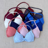 With Logo DF Women Seamless Halter Sports Bra Deep V | OWNLUXE