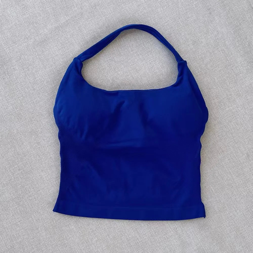 Built-In Bra Seamless Nylon Yoga Tank Top | OWNLUXE