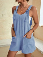 Load image into Gallery viewer, Women&#39;s Summer Romper with Lace Up Detail
