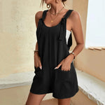 Load image into Gallery viewer, Women&#39;s Summer Romper with Lace Up Detail
