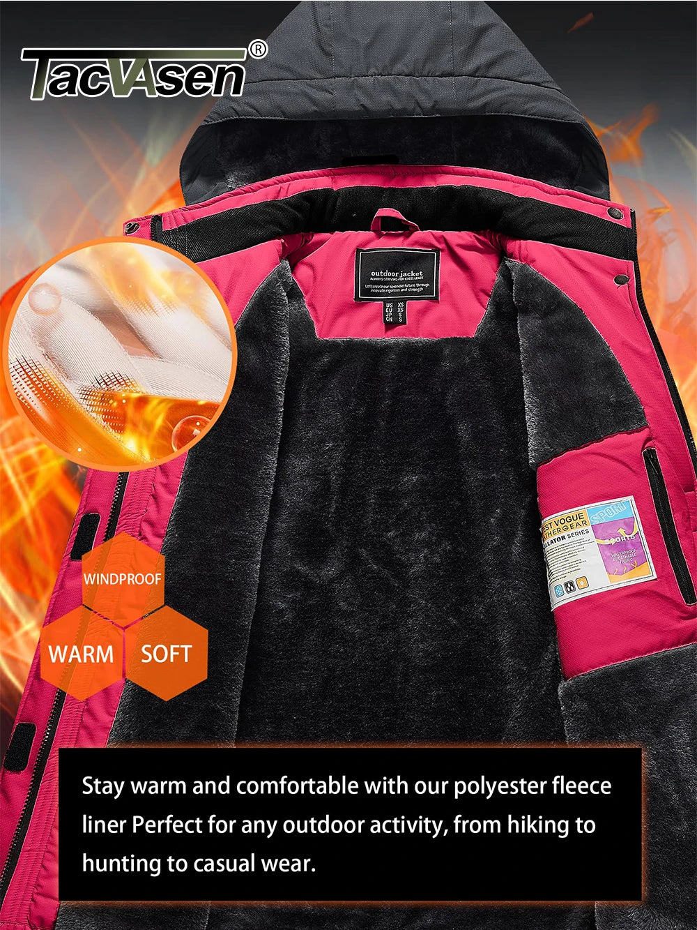Tacvasen Winter Waterproof Ski Snowboard Jacket Womens | OWNLUXE