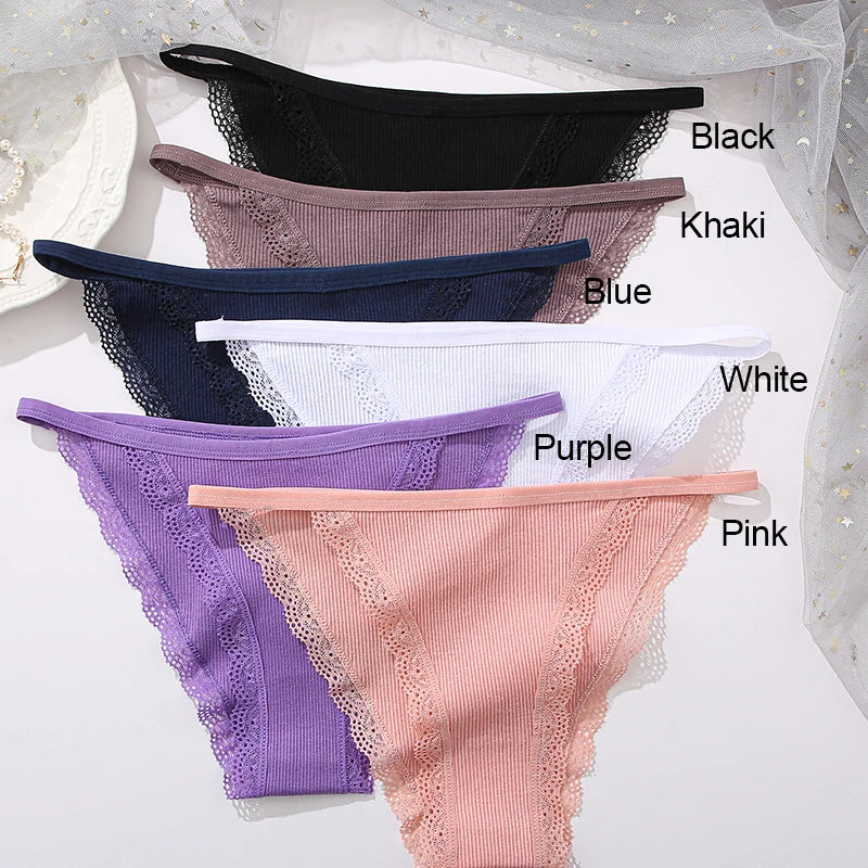 Women's Breathable Lace Cotton Briefs (Set 4) | OWNLUXE