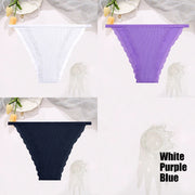 3-Piece Cotton Lace Brief Set | OWNLUXE