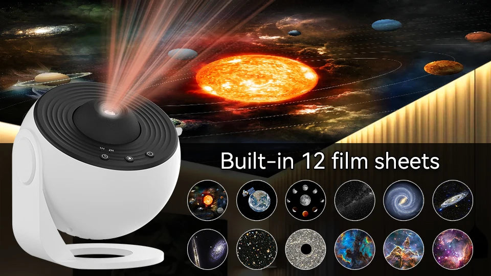 Galaxy Projector Night Light - 360° Rotating Starry Sky Planetarium Lamp