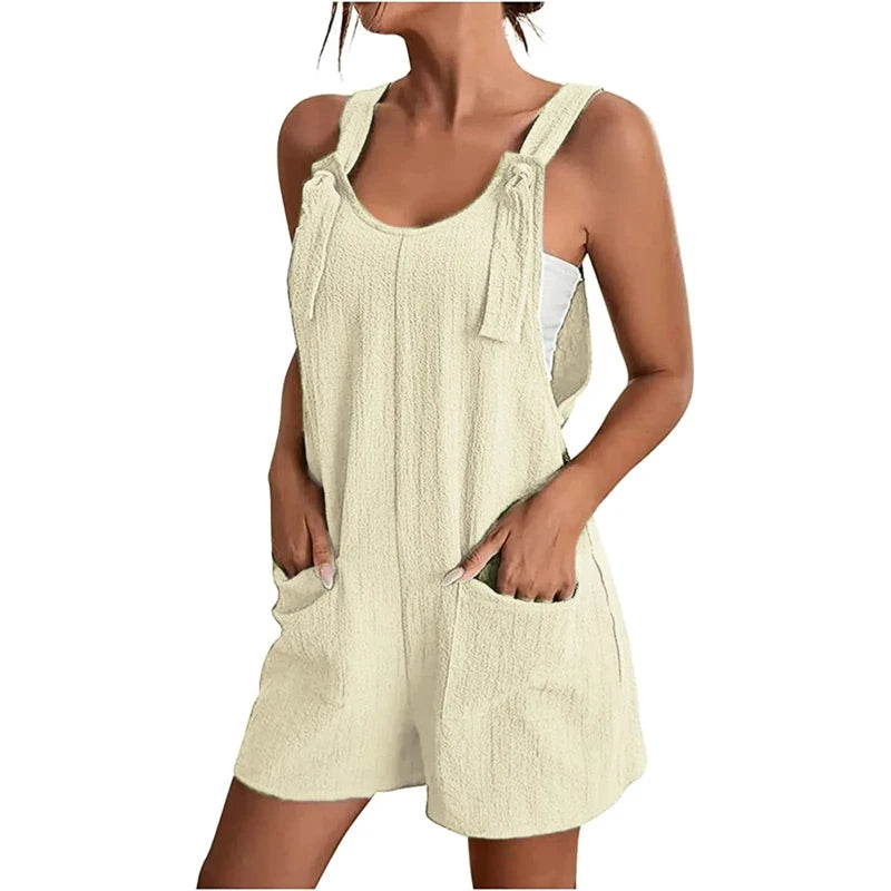 Trendy All-Season High Street Romper – Broadcloth Fabric with Slight Stretch