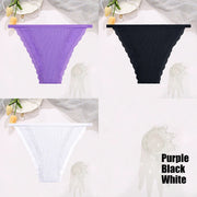 3-Piece Cotton Lace Brief Set | OWNLUXE