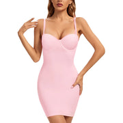 Shapewear Slip Dress with Bra – Tummy Control Body Shaper