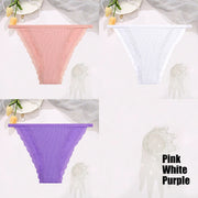 3-Piece Cotton Lace Brief Set | OWNLUXE