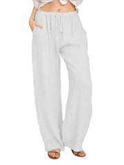 Cotton Linen Relaxed-Fit Pocket Pants | OWNLUXE