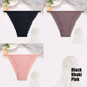 3-Piece Cotton Lace Brief Set | OWNLUXE