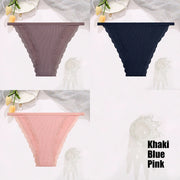 3-Piece Cotton Lace Brief Set | OWNLUXE