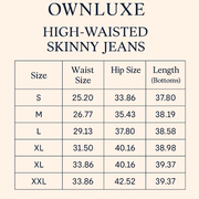 High-Rise Skinny Jeans for Women – Stretch Bleach-Wash Denim