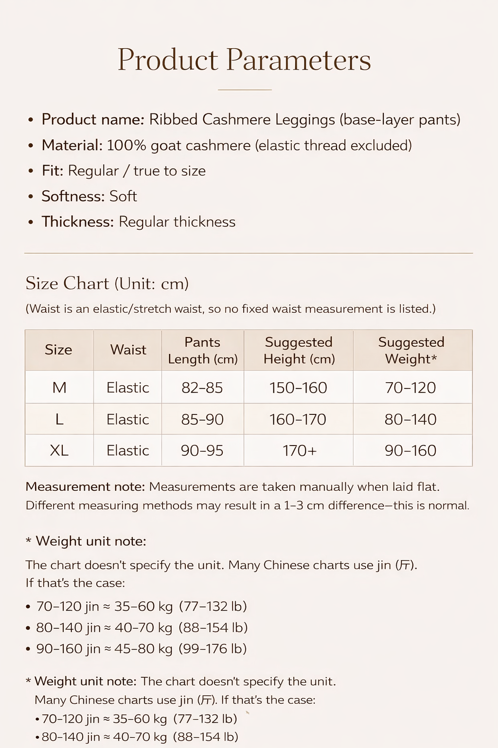 Cashmere Leggings – 100% Merino Wool High Waist