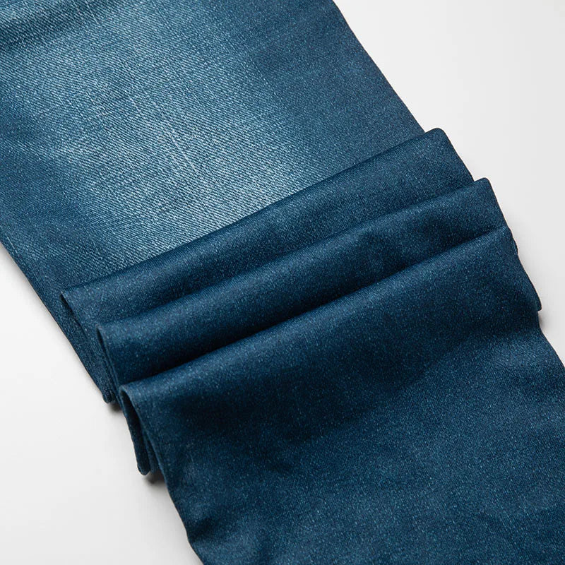 Faux Denim Leggings - High Waist Tummy Control Jeggings