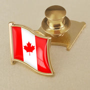 Canada Map Flag National Emblem Brooch - Lapel Pin Badge for Clothing & Official Use