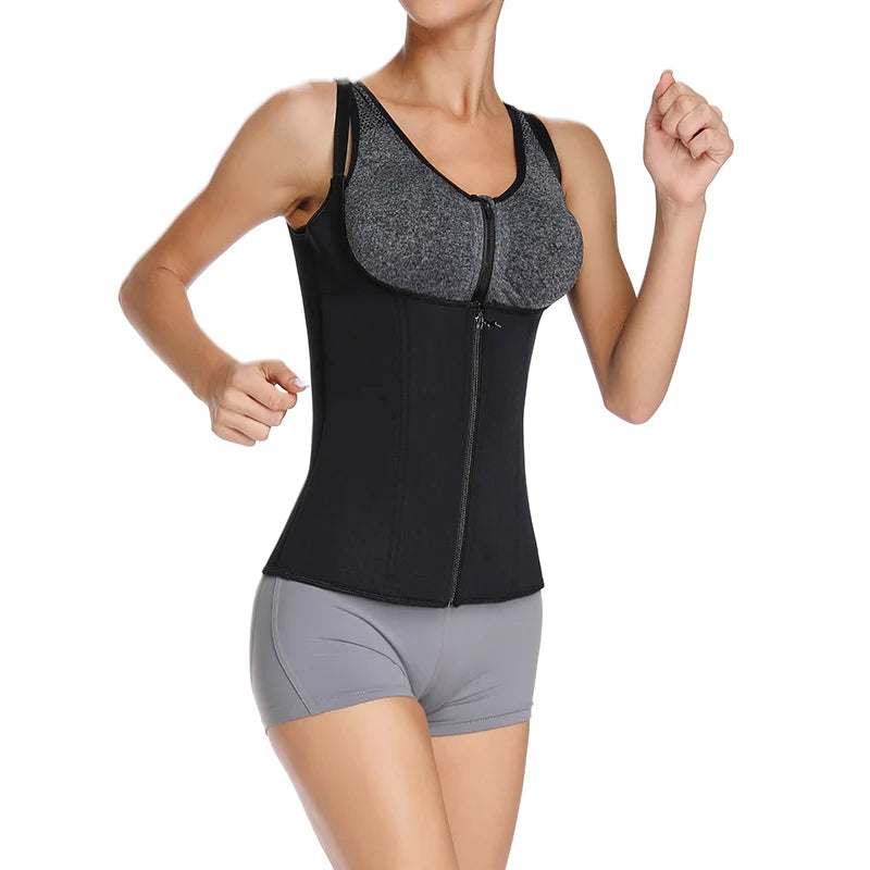 Women’s Waist Trainer Corset Vest – Firm Slimming Sauna Top