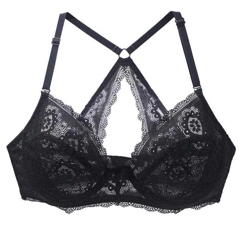 Underwire Embroidered Mesh Bralette | OWNLUXE