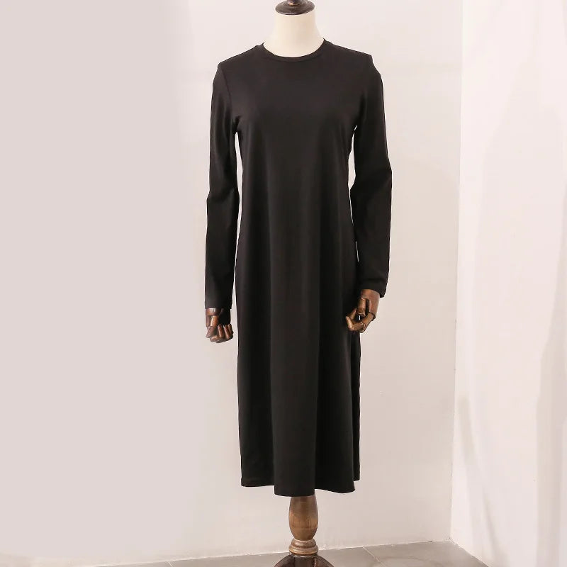 Short-Sleeve Cotton Midi Dress | OWNLUXE