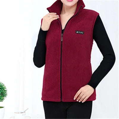 Extended-Size Vest Sleeveless Zip-Up Jacket | OWNLUXE