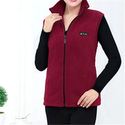 Extended-Size Vest Sleeveless Zip-Up Jacket | OWNLUXE