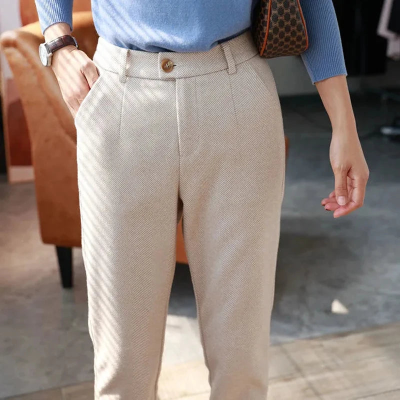 Women's Woolen Harem Pants | OWNLUXE