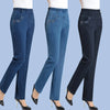 High-Waist Embroidered Straight-Leg Relaxed-Fit Pants | OWNLUXE