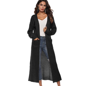 Women's Long Open-Front Cardigan – Chic & Comfortable for Spring/Autumn 🍂