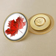 Canada Map Flag National Emblem Brooch - Lapel Pin Badge for Clothing & Official Use
