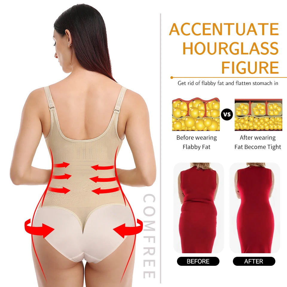 Shapewear Bodysuit - Tummy Control Thong Body Shaper for Women