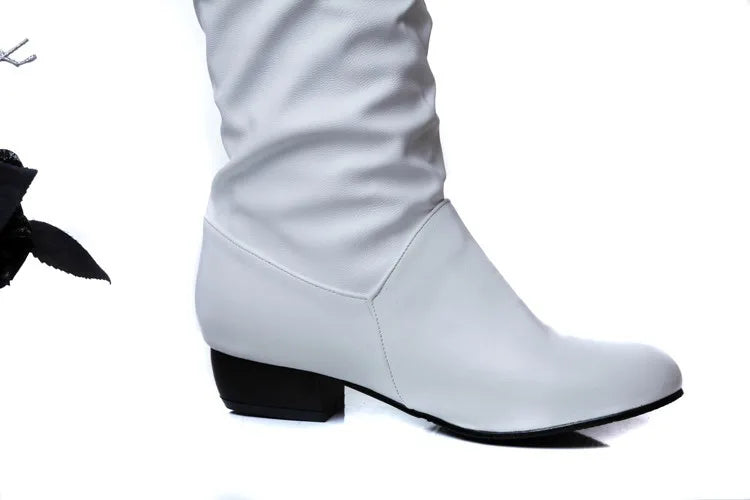 Women's Knee-High Winter Boots – Warm Flat Slip-On Comfort