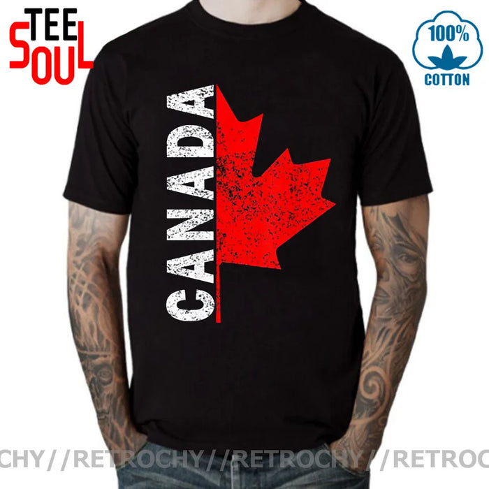 True North Strong Canada T-shirt Men's Canadian Map Flag | OWNLUXE