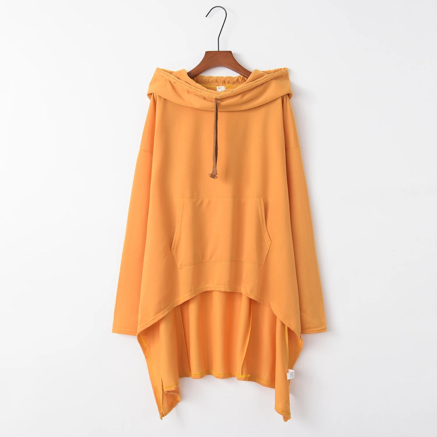 Fashion Trends New European and N Pure Color Long Hoodie