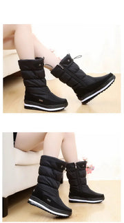 Mid-Calf Platform Snow Boots / Bottes de neige mi-mollet à plateforme