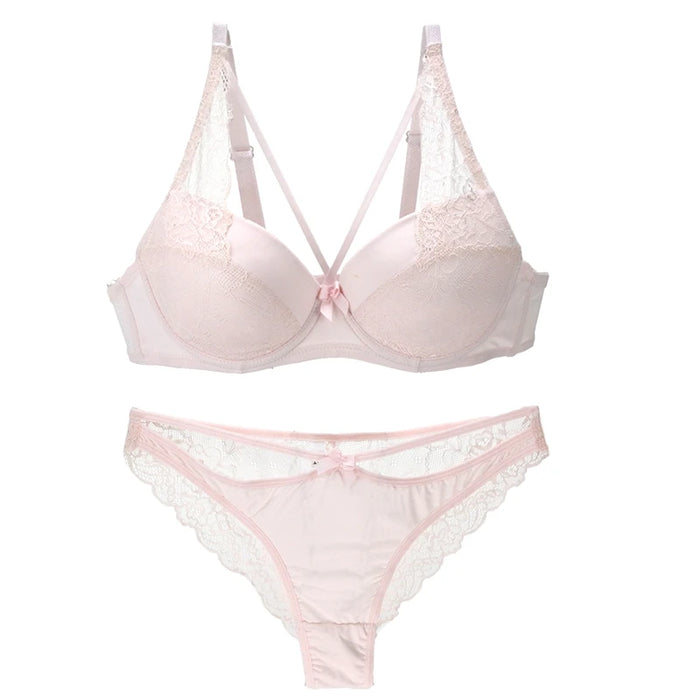 Sexy Women BCD Cup Bra Sets Lace Thong Hollow Out | OWNLUXE